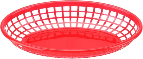 Vista 8 de MANCHAP Paquete de 50 cestas rojas de comida rápida de 8.8 x 5.5 pulgadas, cestas de plástico para servir alimentos con 100 forros a cuadros, cestas