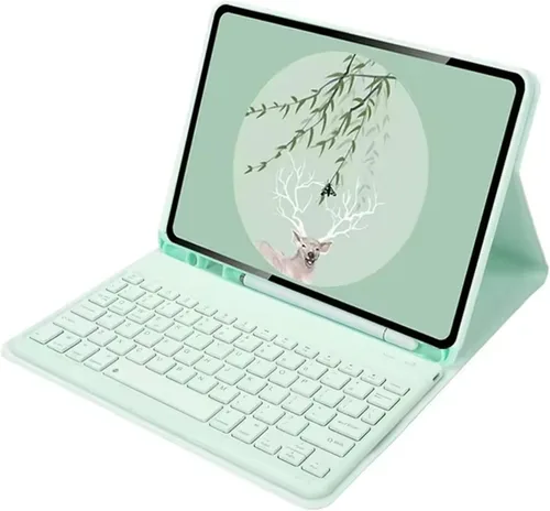 Vista 15 de Funda de teclado para Samsung Galaxy Tab A8 de 10.5 pulgadas 2022 (SM-X200/X205/X207), teclado Bluetooth inalámbrico desmontable magnético