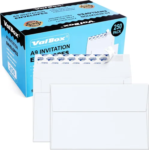 Vista 6 de ValBox Sobres de invitación A9, 5.75 x 8.75 pulgadas, sobres de papel kraft marrón para invitaciones de boda, tarjetas de felicitación, anuncios