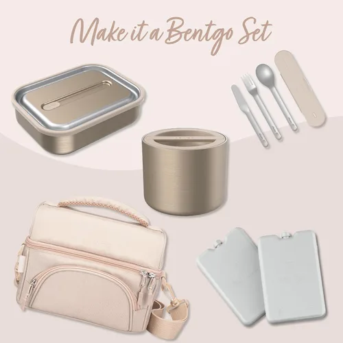 Vista 7 de Bentgo® - Recipiente de alimentos aislado de acero inoxidable, aislamiento de triple capa, tapa a prueba de fugas, diseño de boca ancha, capacidad