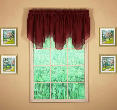 Vista 10 de Today's Curtain Emelia Inserto de Abanico de Gasa Original, Amatista, 30" An x 40" L