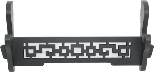 Vista 4 de Eforlife Soporte de pared para espada Samurai Sword Katana Wakizashi, soporte de exhibición de 1 nivel