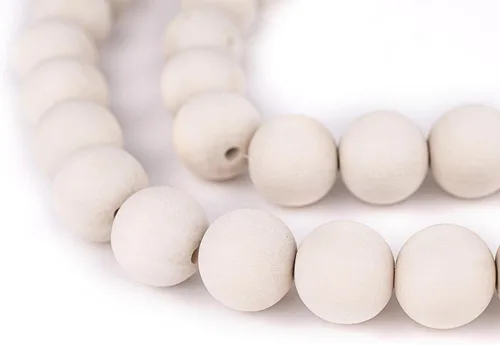 Vista 203 de TheBeadChest: cuentas de madera redondas naturales de 0.315 pulgadas, cuentas de madera sueltas espaciadoras para fabricar joyas, 4 tamaños