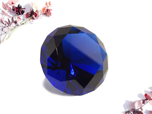 Vista 9 de Pisapapeles de cristal transparente con forma de diamante de 4.724 in – Decoración de oficina en casa y centros de mesa de boda con caja de regalo