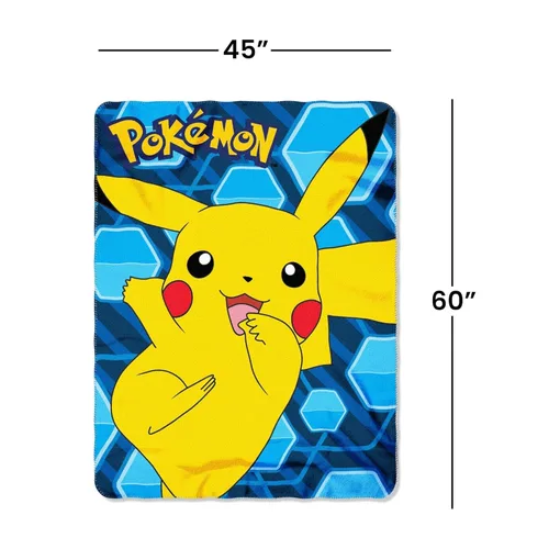 Vista 3 de Pokémon "Pikachu" Manta de forro polar, 45 x 60 pulgadas
