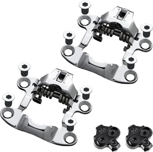 Venzo Clips para dedos de bicicleta para bicicleta, adaptadores de pedal de bicicleta de ejercicio para interiores, compatible con pedal de