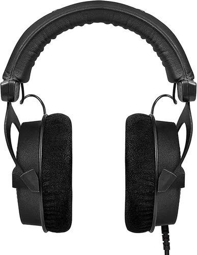 Vista 3 de beyerdynamic DT 990 Pro - Auriculares de diadema para monitor de estudio, sistema abierto, con cable (80 Ohmios, negro edición limitada)