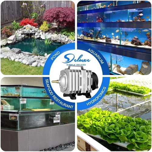 Vista 14 de Simple Deluxe Air Pump with Adjustable Air Flow Outlets for Aquarium, Fish Tank and Hydroponic Systems