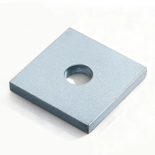 Yaocom 1 pieza de arandelas cuadradas de 5/8 pulgadas (diámetro interior) x 1/8 x 3 x 3 pulgadas, junta de acero galvanizado resistente, arandelas