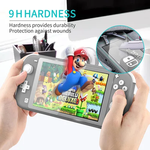 Vista 3 de DLseego Carrying Case for Nintendo Switch Lite, Newest Design Portable Travel Carrying Case 4 in 1 Accessories Kit with 1 Pcs Glitter Case, 2 Pcs