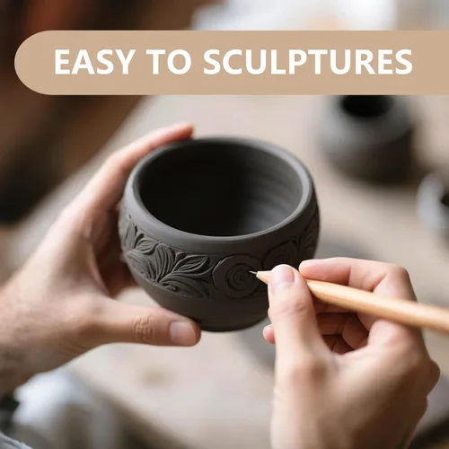 Vista 4 de VIBRATITE Arcilla natural seca al aire a granel, 10 libras de arcilla de cerámica para modelado multiusos para principiantes y profesionales