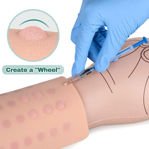 Vista 5 de Ultrassist Kit de práctica de inyección intradérmica para estudiantes de enfermería, almohadilla de entrenamiento de inyección intradérmica, kit