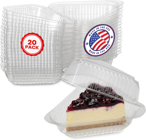 Vista 8 de MT Products Recipientes para tartas con bisagras, 4.2 x 3 x 2.35 pulgadas, contenedor de plástico extra pequeño para tartas de queso desechables