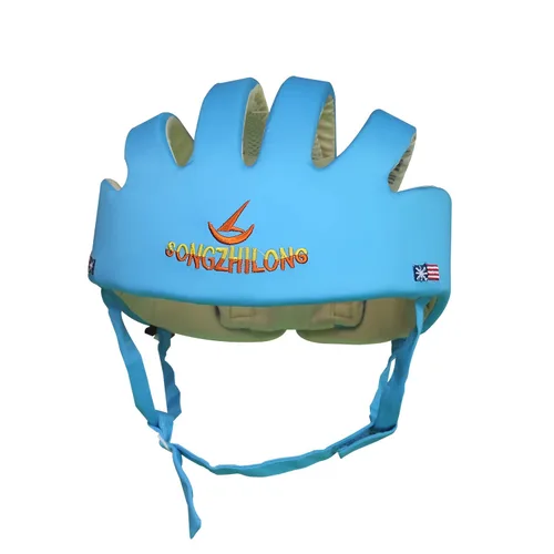 Vista 2 de Casco ajustable para bebé, gorra de arnés de cojín suave para niños, sombrero para niños pequeños cuando aprendes a gatear y jugar a caminar (azul)
