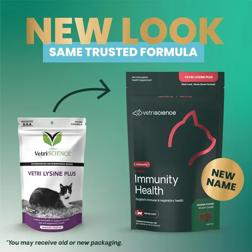 Vista 4 de Vetri-Lysine Plus, masticables de tamaño de mordisco