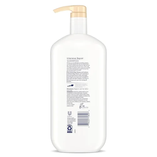 Vista 5 de Dove Nutritive Solutions Champú y acondicionador fortalecedor con bomba de reparación intensiva 2 unidades para cabello dañado cabello seco champú
