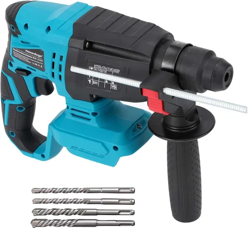 Vista 6 de Taladro de martillo giratorio sin escobillas para batería Makita de 18 V (solo herramienta) – Impacto de 3.2 julios, mandril SDS-Plus de 1-1/8