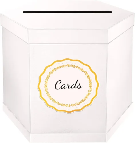 Vista 8 de ROSEGLD Elegante tarjetero de 12 x 10 x 10 pulgadas, perfecto para bodas, graduaciones, cumpleaños, baby shower, compromiso (negro)