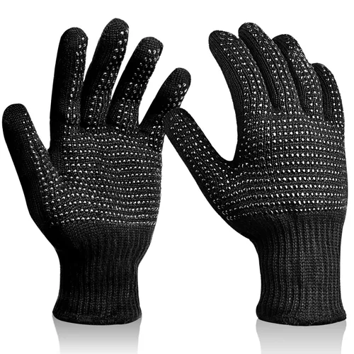 Sopito Guantes resistentes al calor con golpes de silicona, guantes de calor profesionales para peinar el cabello, rizador, plancha plana, color