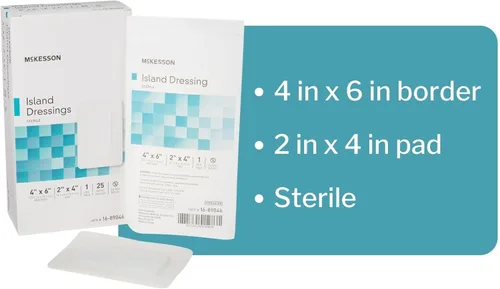 Vista 3 de McKesson Aderezo para islas, estéril, polipropileno/rayón, 4 x 6 pulgadas, 25 unidades, 4 paquetes, 100 en total