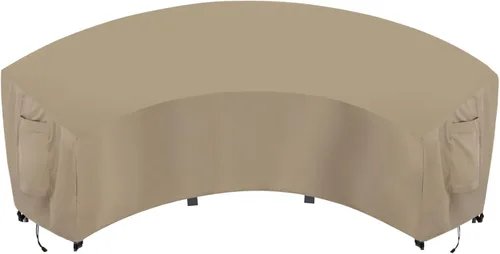 Vista 13 de OutdoorLines Funda seccional curvada impermeable para exteriores, resistente a los rayos UV, resistente al viento, para terraza, césped y patio