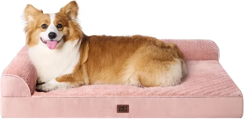 Vista 78 de EHEYCIGA Cama ortopédica para perros de tamaño mediano, cama de espuma viscoelástica para perros con funda extraíble lavable, sofá impermeable