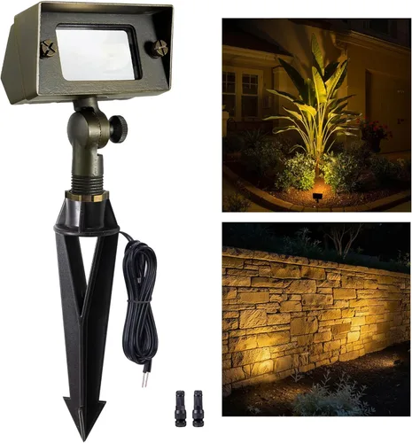 Vista 23 de Gardenreet Luz de Inundación de Latón Sólido - Luz de Lavado de Pared LED de Bajo Voltaje, 12V Impermeable para Exterior con Conexión Directa