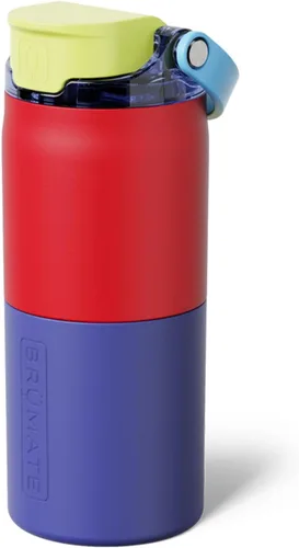 Vista 46 de BrüMate Rise - Botella de agua de 25 onzas con pajita de silicona cubierta 100 % a prueba de fugas, botella de agua de acero inoxidable aislada