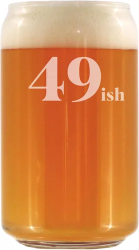 Vista 7 de Custom 49ish - Funny 16 oz Personalized Beer Can Pint Glass - 50th Birthday Gifts for Men or Women Turning 50 - Fun Bday Decor