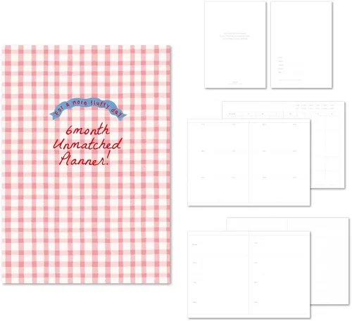 Vista 44 de Monolike B6 Archive - Agenda de 6 meses, color verde, planificador académico, planificador semanal y mensual, programador