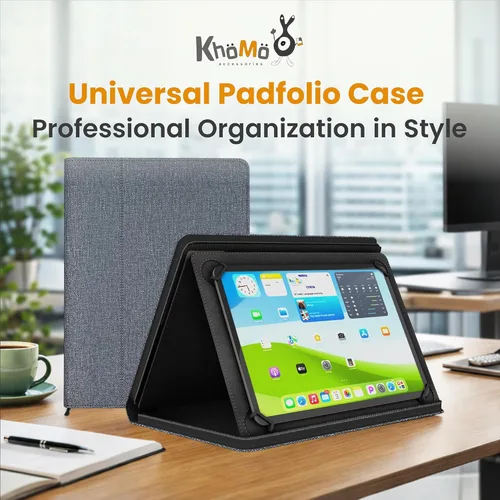 Vista 2 de Funda universal Padfolio – Organizador de tablet con soporte para bloc de notas – Compatible con iPad 10ª 11ª generación, iPad Pro 11, iPad 7 8 9