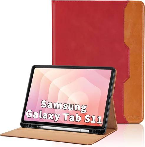 Vista 40 de Funda para Samsung Galaxy Tab A7 de 10,4 pulgadas 2020 (SM-T500/T505/T507) - Funda de piel sintética con función atril y bolsillo, función de Azul
