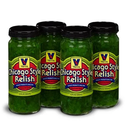 Vienna Chicago Style Relish 12oz (paquete de 4)