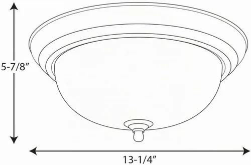 Vista 7 de Progress Lighting 2-Light Ceiling Light, Flush Mount Ceiling Light Fixture for Interior Kitchen Lights, Hallway, Bedroom, Living Room, 13-1/4
