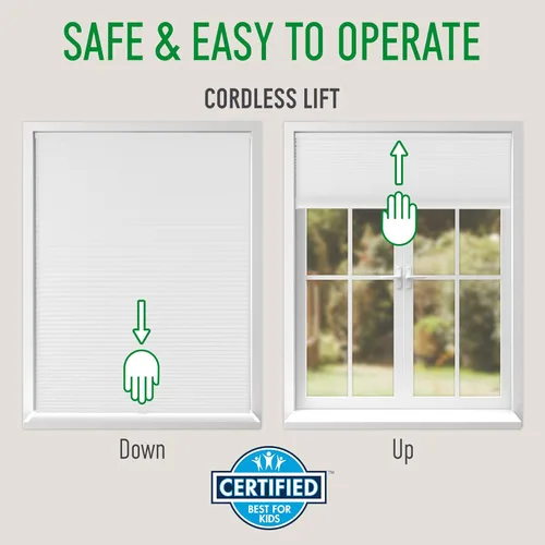 Vista 3 de Calyx Interiors Honeycomb Persiana celular sin cordón de 9/16 pulgadas