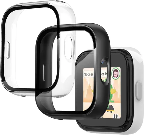 Vista 19 de Paquete de 2 fundas compatibles con T-Mobile SyncUp Kids Watch, carcasa rígida de policarbonato con vidrio templado para accesorios de reloj SyncUp