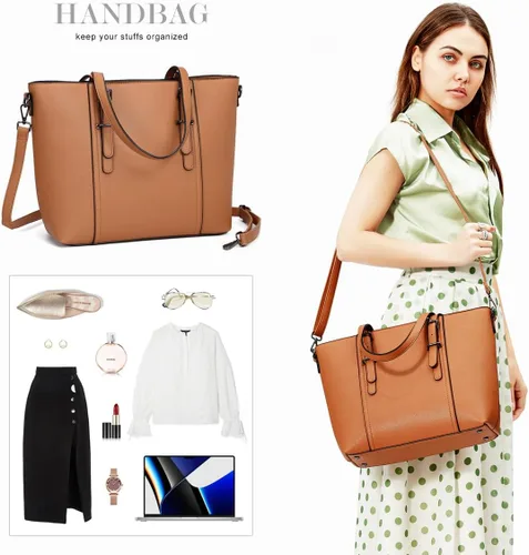 Vista 6 de Bolsos y bolsos de mano para mujer, bolso de hombro con asa superior, bolso de dama