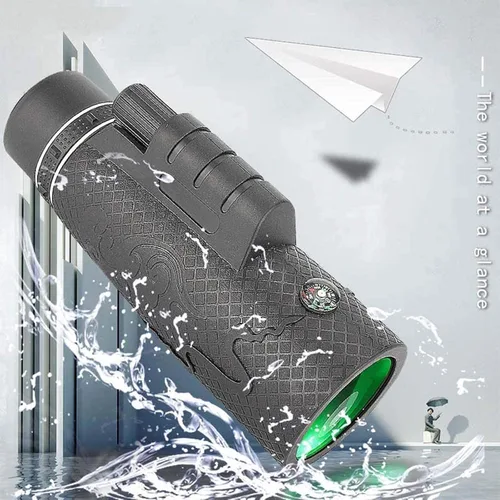 Vista 4 de Visión nocturna monocular, de bajo nivel de luz con soporte para teléfono y trípode, resistente al agua de alta potencia para observación de aves