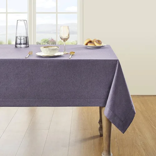 Vista 26 de ZeeMart - Mantel básico de lino texturizado, 52 x 52 pulgadas, color negro, estilo granja, mantel cuadrado resistente a las arrugas, lavable
