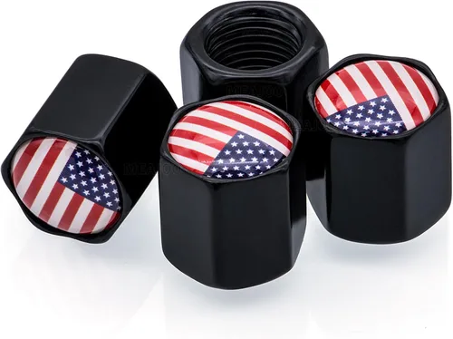 Vista 21 de 4 piezas de tapas coloridas para válvulas de neumático, tapas universales de aleación de aluminio estilo bala pulidas para válvulas de neumático