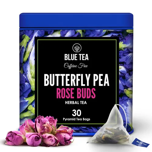 Vista 12 de BLUE TEA - Té de cúrcuma - Ashwagandha - 15 unidades - Bolsa de té a base de plantas Rico en curcumina - Mezcla de hierbas Té de hierbas - Sin