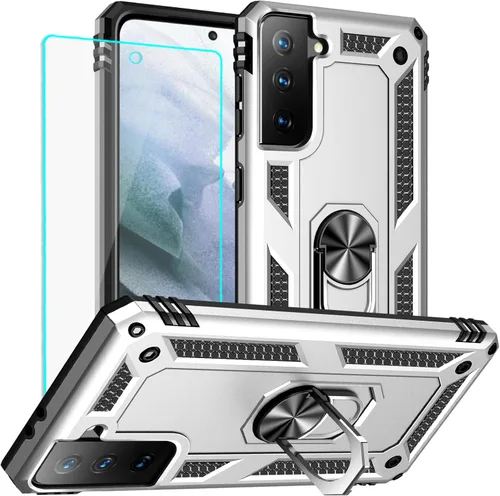 Vista 15 de Yiakeng Funda para Samsung Galaxy S8, Samsung S8, funda protectora de grado militar con anillo para Samsung Galaxy S8 (verde militar)