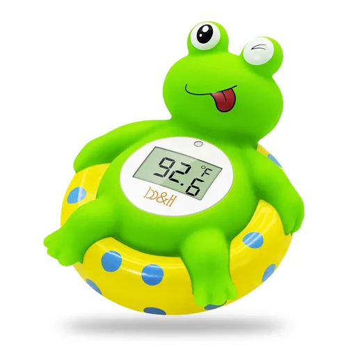b&h Termómetro de baño para bebés, pantalla fácil de leer, sin BPA, Fahrenheit o Celsius, termómetro digital de temperatura del agua para recién