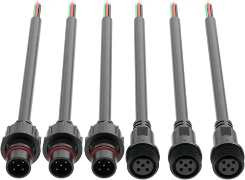 Vista 9 de 1 cable de extensión IP65 de 3.28 pies, 3.3 ft, 2 pines, 22 AWG, con conectores macho-hembra en ambos extremos para tira LED de un solo color 5630