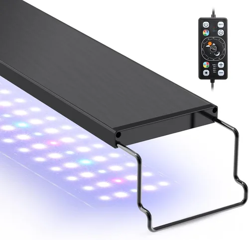 Vista 7 de hygger - Luz LED para acuario pequeño de 0.5-3 galones para tanque de peces, iluminación de espectro completo con ciclo día-noche 24/7