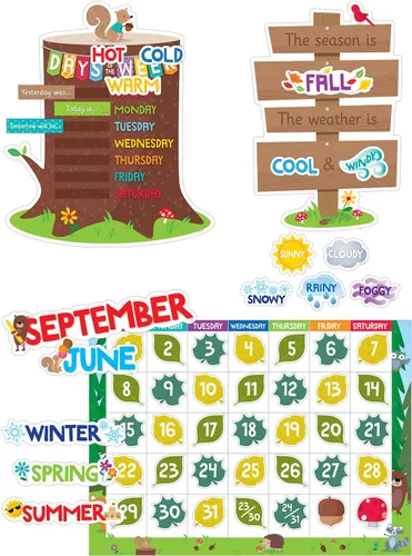 Vista 10 de Creative Teaching Press Bold & Bright - Juego de calendario, tablón de anuncios CTP y exhibición para el aula, 67 piezas