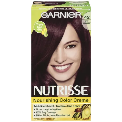 Vista 5 de Garnier Nutrisse - Tinte para el cabello, 42 cereza negra (borgoña profundo), 1 unidad (paquete de 4)