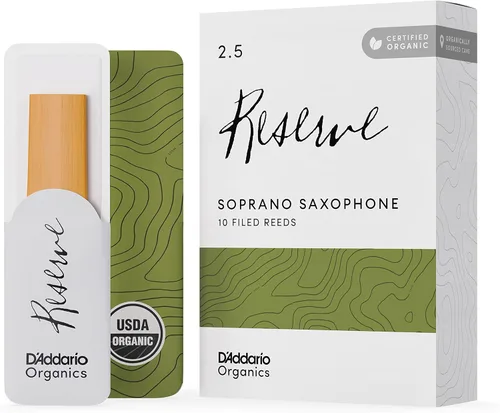 Vista 8 de D'Addario Organic Reserve - Cañas de saxofón soprano, selladas individualmente, fuerza 2.0, paquete de 10