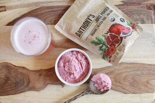 Vista 5 de Polvo de Jugo de Granada Orgánico de Anthony's, 8 oz, Sin Gluten, Sin OGM, Vegano