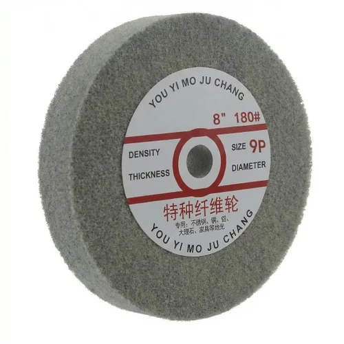 Vista 8 de Rueda de pulido de fibra de 8 x 1 pulgada, rueda de pulido de fibra de eje de 5/8 pulgadas, ruedas de pulido de aluminio de grano 180 para amoladora